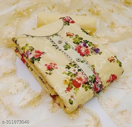 Patiala Georgette Unstiched Print Work womens Salwar Suit Unstitched Dress Material Look gorgeous by wearing this salwar suit dress material with dupatta