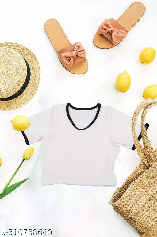 Women's Solid Cotton Rib Knit Crop Tank Top