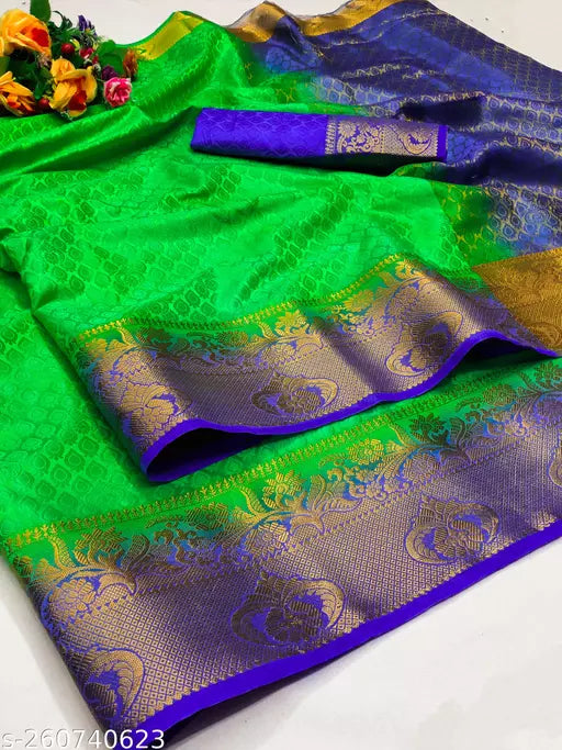Morpich Fashion Embozz Kanjivaram Silk Saree