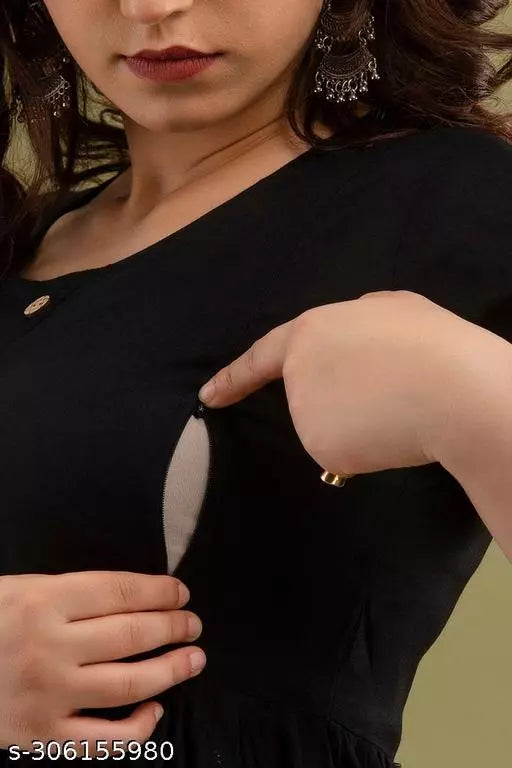Mialo fashion maternity feeding kurtis for women with both side invisible zip.