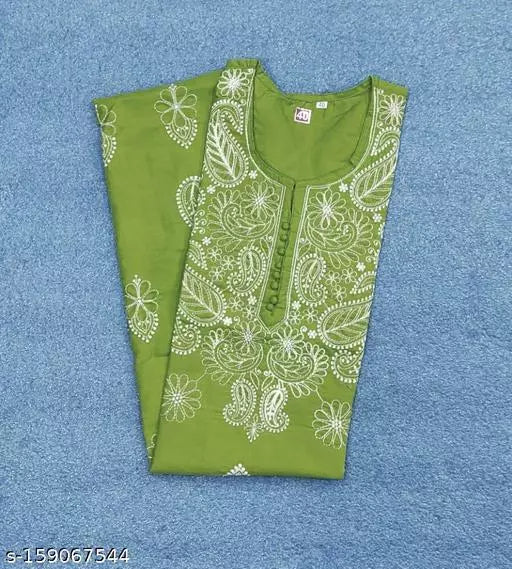 Magic Cotton Chikankari Design Kurti.