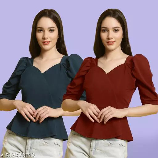 Casual Classic Fashion Forward Women's Top - Pack of 2