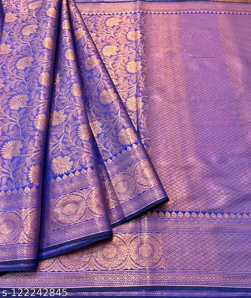 Copper Zari Soft Silk Saree
