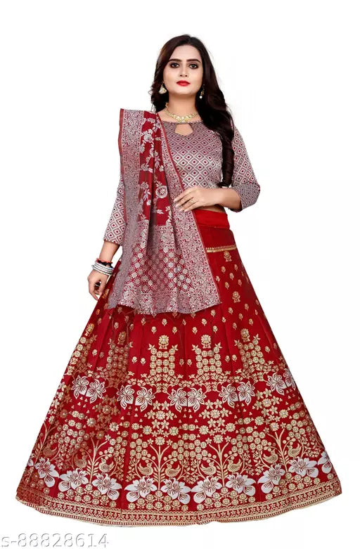 LEHENGA CHOLI WITH BLOUSE (UN-STITCHED) BY VAIDIK ETHNIC