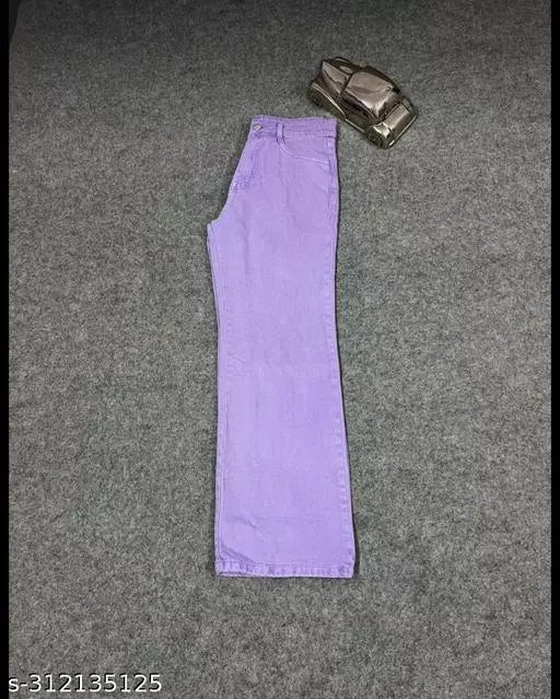 SAANU'S FASHION - STYLISH WIDE LEG DENIM JEANS FOR GIRLS & WOMEN