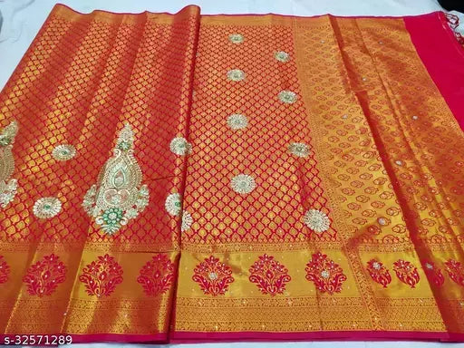 BANARASI SILK EMBROIDED SAREE