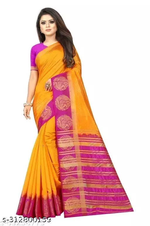 Morpich Fashion Kanjivaram Embozz Silk Saree