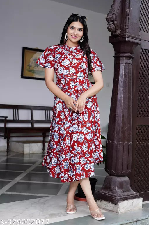 Shree Ganesh Fashion rayon printed Umbrella dress for womens – Sheetal  Online Fashion Store