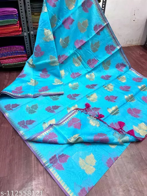 TRENDING LEAF BOOTA SILK SAREE