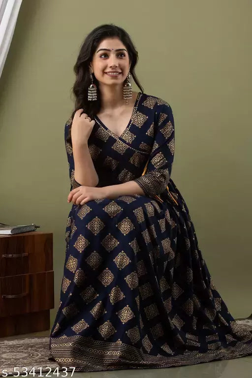 Mialo Traingle print anghreka Gowns.