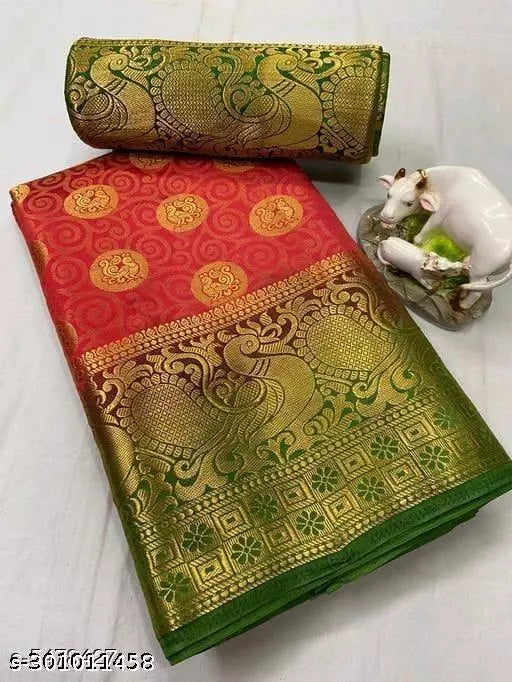 Morpich Fashion Nylon Banarasi Silk Saree