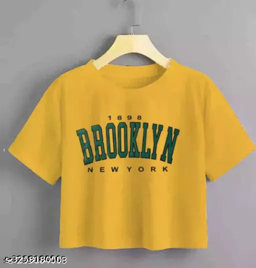 WOMENS COTTON BLEND CROP TOP