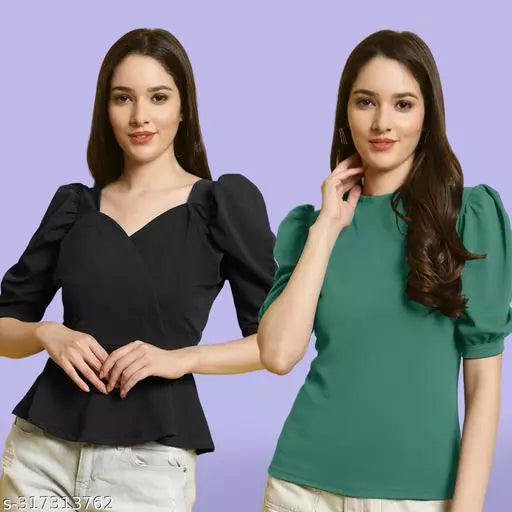 Casual Classic Fashion Forward Women's Top - Pack of 2