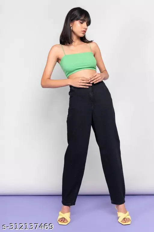 SAANU'S FASHION - STYLISH MOM FIT DENIM JEANS FOR GIRLS & WOMEN