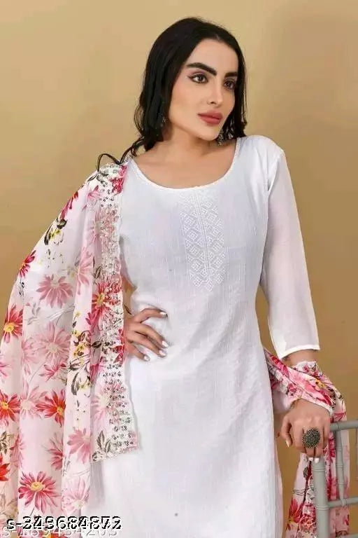 Georgette Dress Material For Womens With Embroidered Work On It