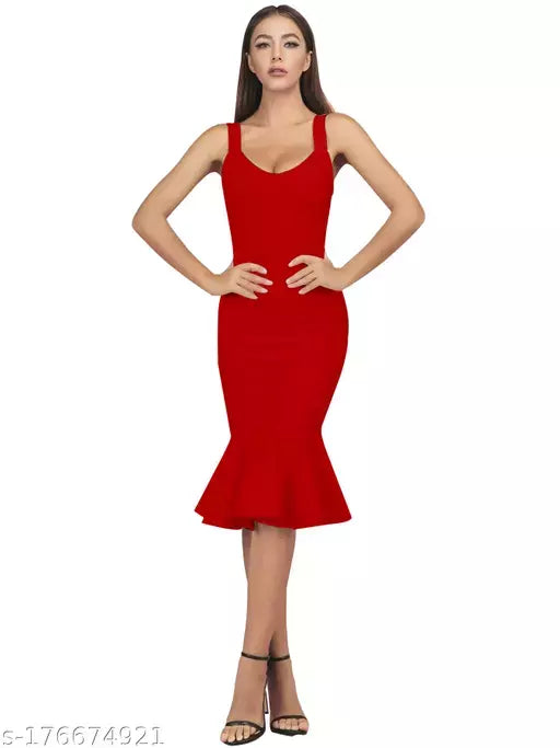 One Piece Red Dress For Woman