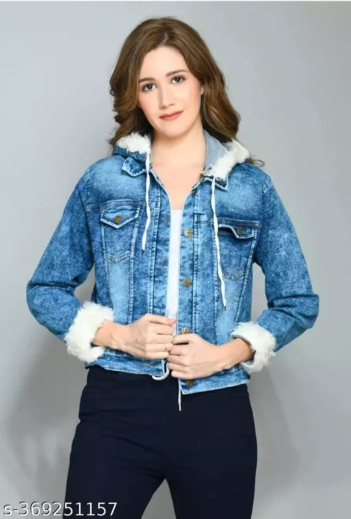 Hoodie jacket for women light blue