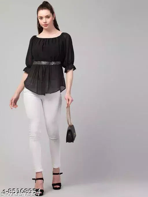 BPT DESIGNER Georgette Trendy Top