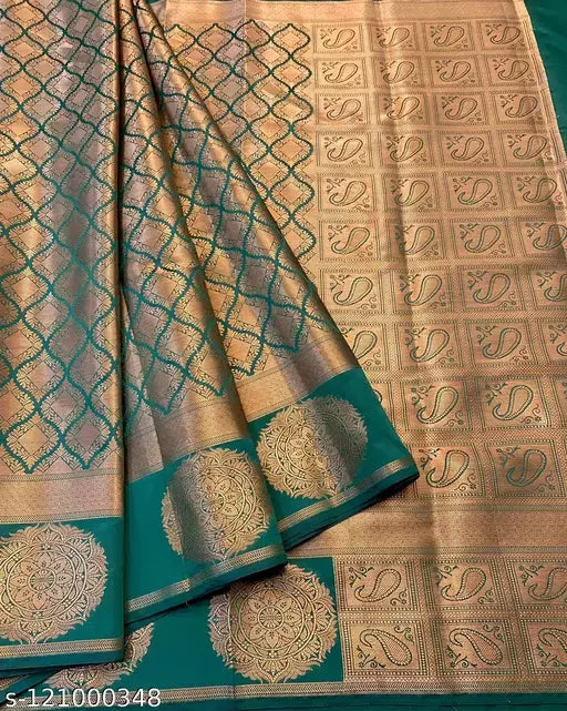 Copper Zari Soft Silk Saree