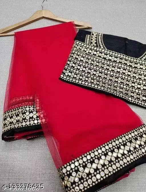 MIRROR 9 FANCY NET SAREES