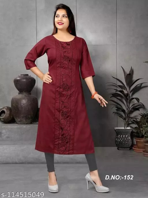 Cotton Embroidered Plus size Kurtis