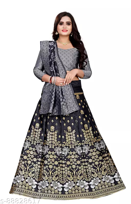 LEHENGA CHOLI WITH BLOUSE (UN-STITCHED) BY VAIDIK ETHNIC
