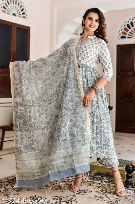 Mialo fashion a-line kurta pant and dupatta.