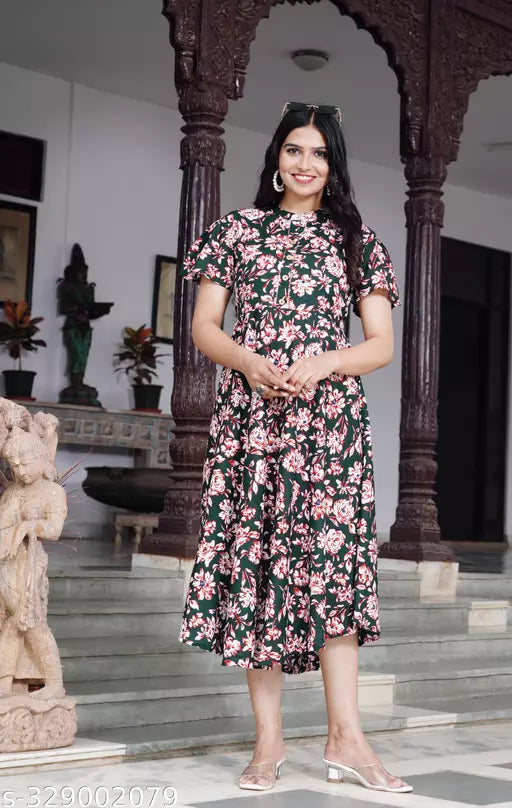 Shree Ganesh Fashion rayon printed Umbrella dress for womens – Sheetal Online Fashion Store Shree Ganesh Fashion rayon printed Umbrella dress for womens – Sheetal Online Fashion Store