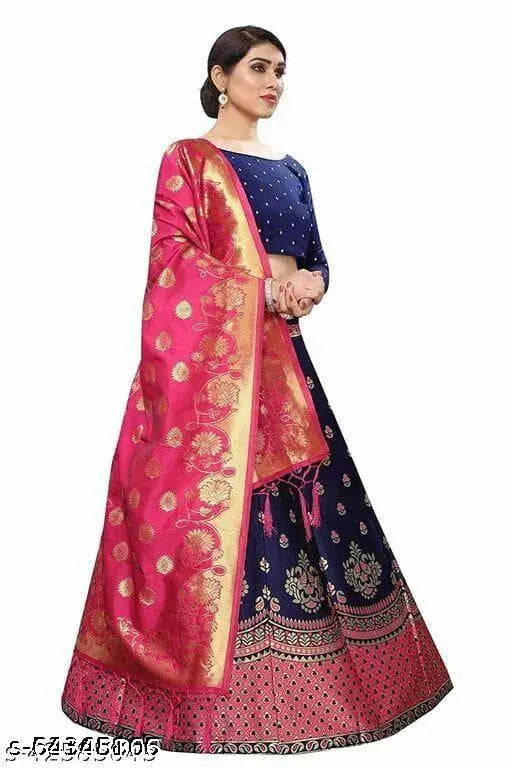 Self design Banarasi lehenga Choli by VAIDIK ETHNIC