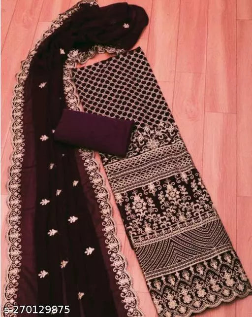 Fancy Unstitched Patiala Georgette Suits with Heavy Embroidery Work