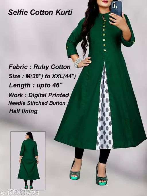 Women's Printed Cotton Blend Kurti