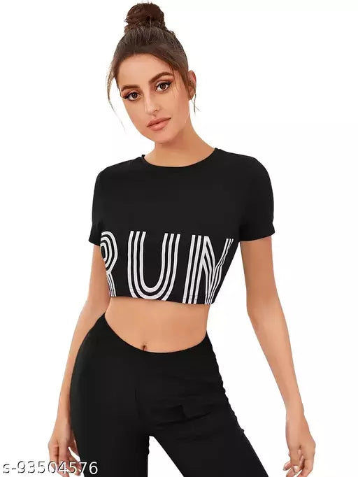 DHUNKI Women's Regular Crop Top