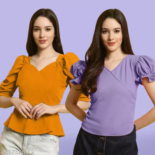 Casual Classic Fashion Forward Women's Top - Pack of 2