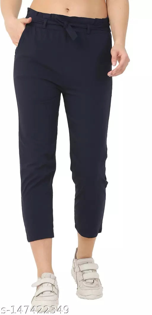 I.T FASHION Slim Fit Women Blue Trousers ()