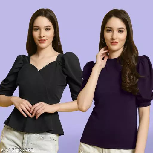 Casual Classic Fashion Forward Women's Top - Pack of 2