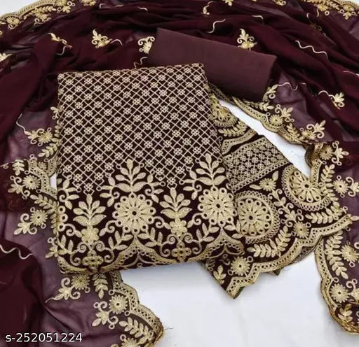 Unstitched Patiala Georgette Suits with Heavy Embroidery Work