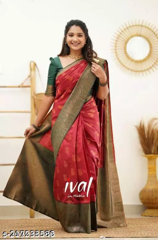 Present the Amazing Stylish Self Design Saree