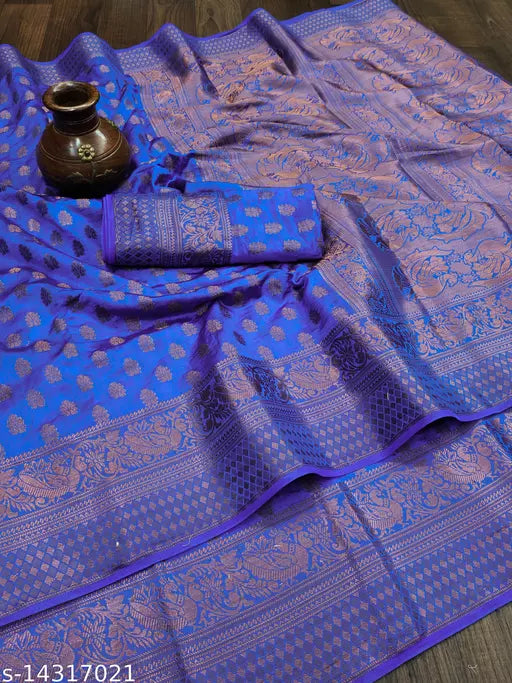 Banarasi Silk Copper Zari Sarees