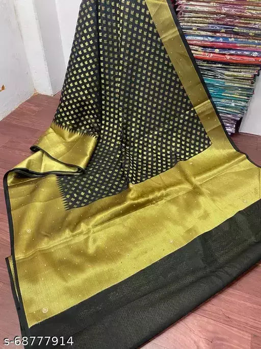 Banarasi Silk Saree With Stone Work