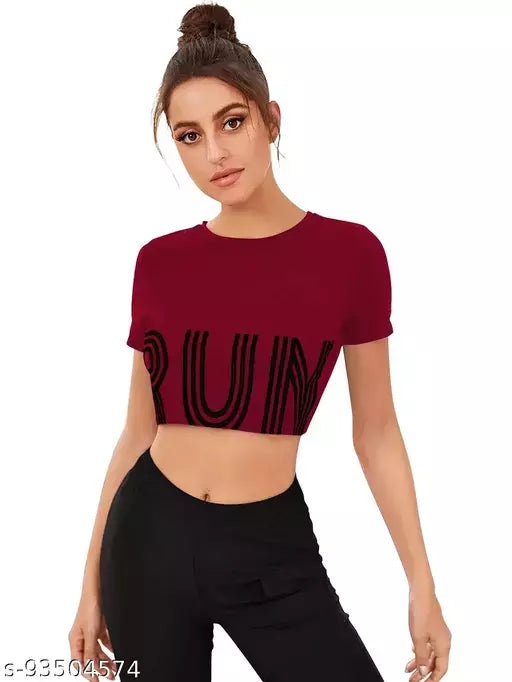 DHUNKI Women's Regular Crop Top