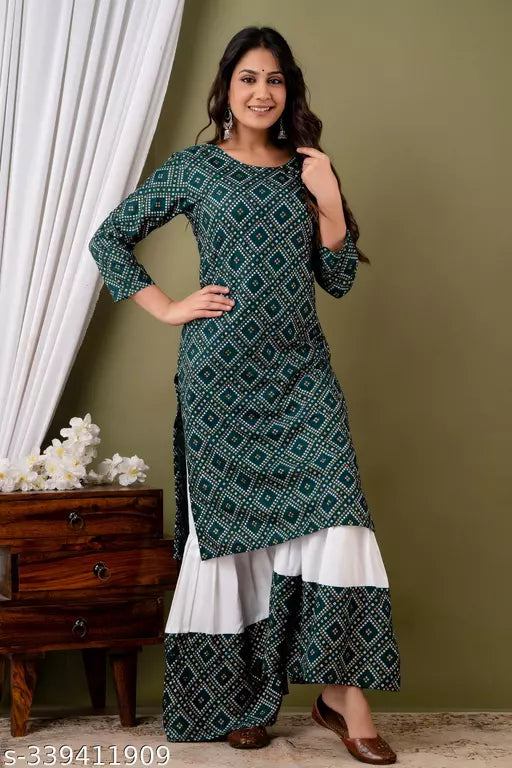 Mialo fashion kurti sharara set.