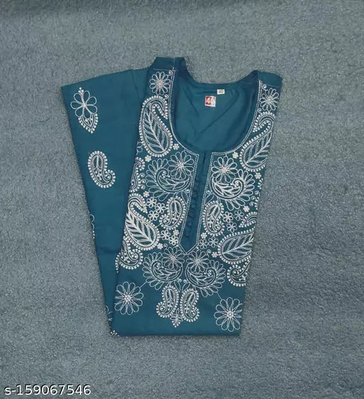 Magic Cotton Chikankari Design Kurti.