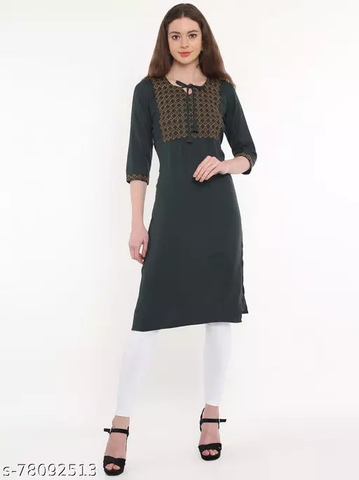 BPT Designer Rayon Embroidered Kurti