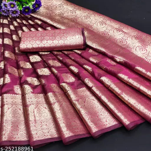 Morpich Fashion Top Dyed Organza Silk Saree
