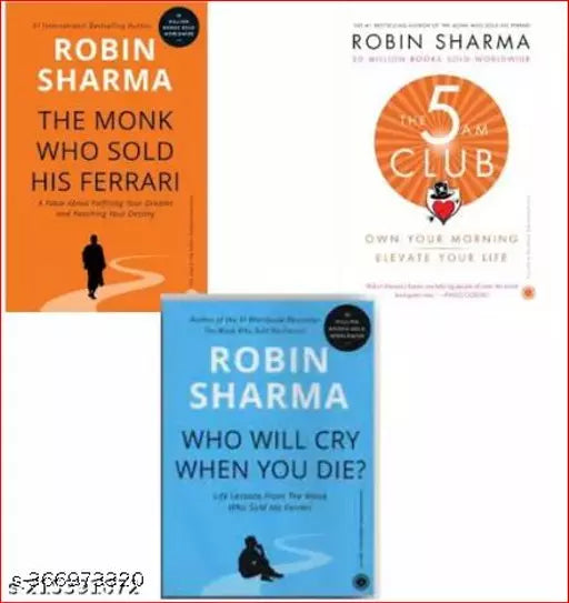 The Monk Who Sold His Ferrari + The 5 AM Club + Who Will Cry When You Die (Combo of 3 Books)