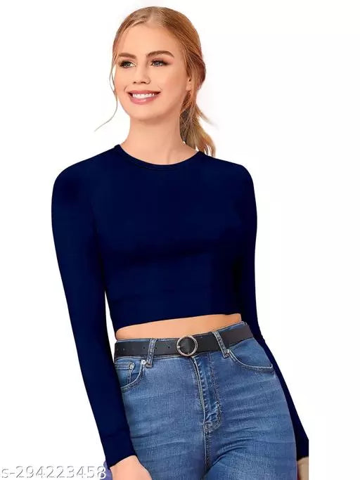 Womens N.Blue Crop Top
