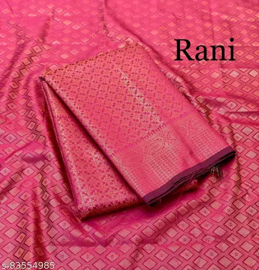 Beautiful Kanchi Semi Pattu Saree With Brocade Pallu Blouse