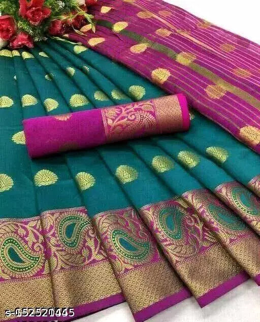 FANCY Jacquard SAREE WITH MULTIPLE BLOUSE