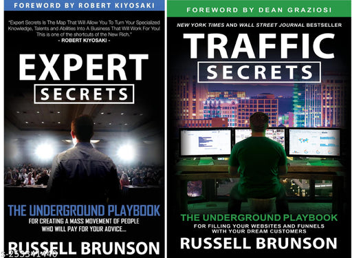 Russell Brunson 2 Books Set: Expert Secrets & Traffic Secrets(English Paperback)