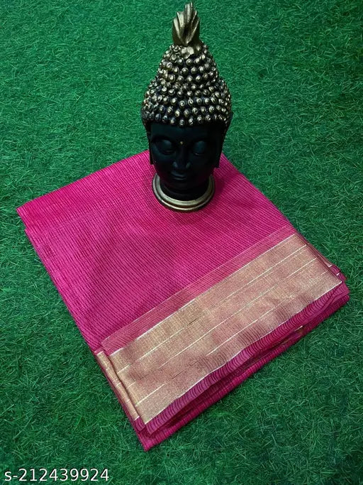 Fancy Cotton Sarees With Golden Borders